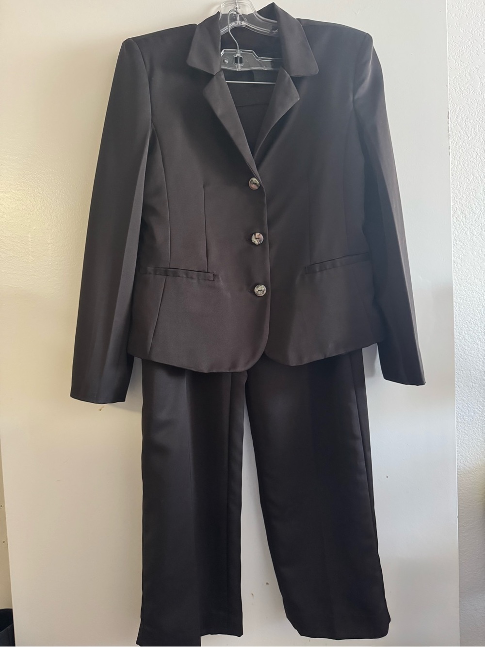 Classic Black Women's Pant Suit - Custom Made - Pre-loved/EUC - See Measurements